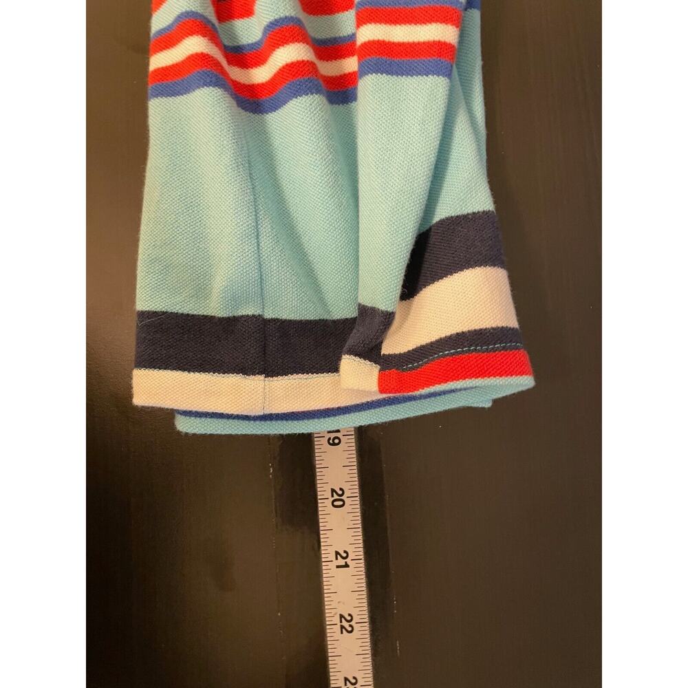 Vintage Juniors Polo Shirt Small Striped Cropped 1/2 Zip Sporty Grunge 90s Y2K - Picture 5 of 6